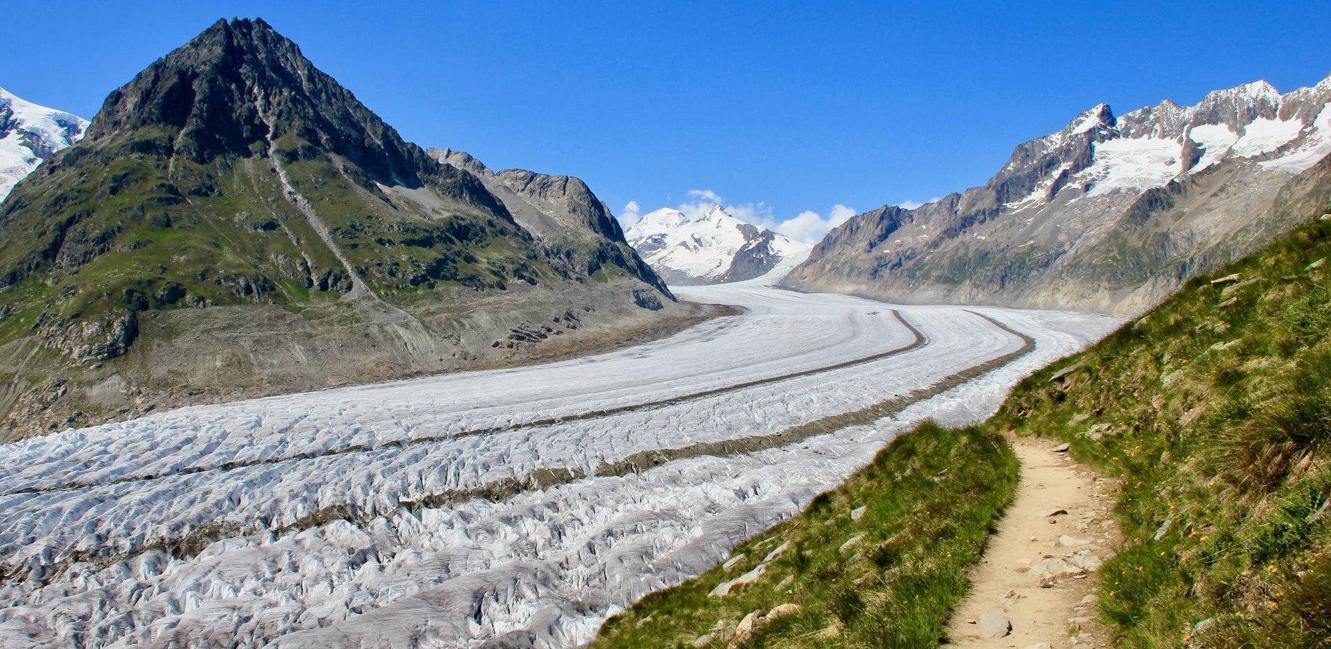Der Aletsch Gletscher im Wallis